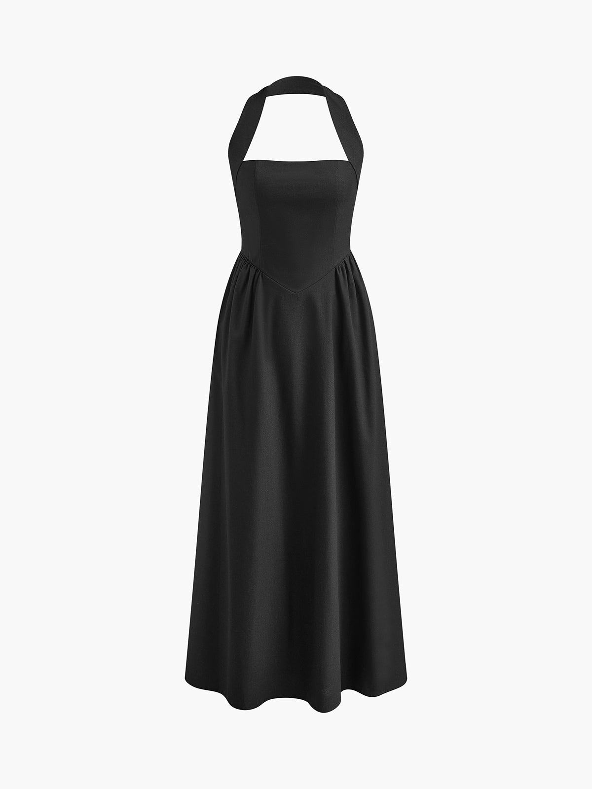 Vestido Halter Elegante – Silueta A-Line