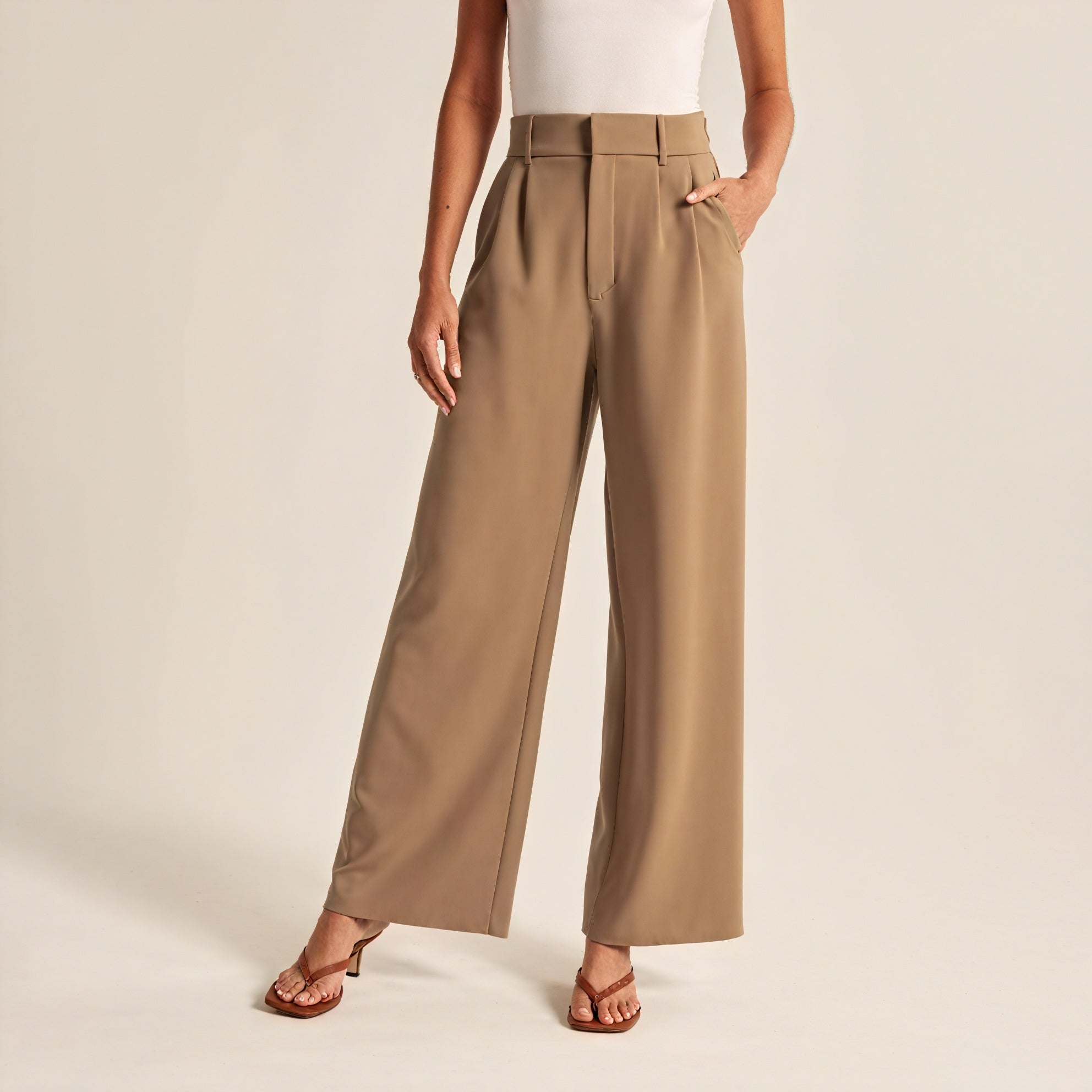 Pantalones Anchos de Cintura Alta