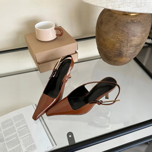 Elegancia Minimalista: Tacones Slingback Sofisticados