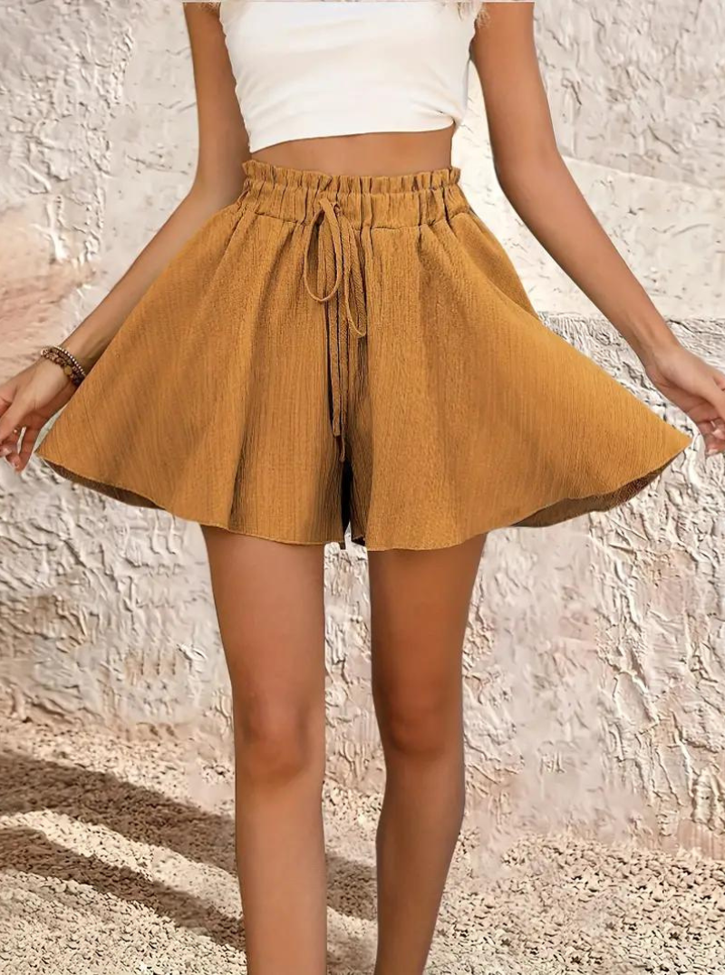 Shorts Fluidos de Cintura Alta