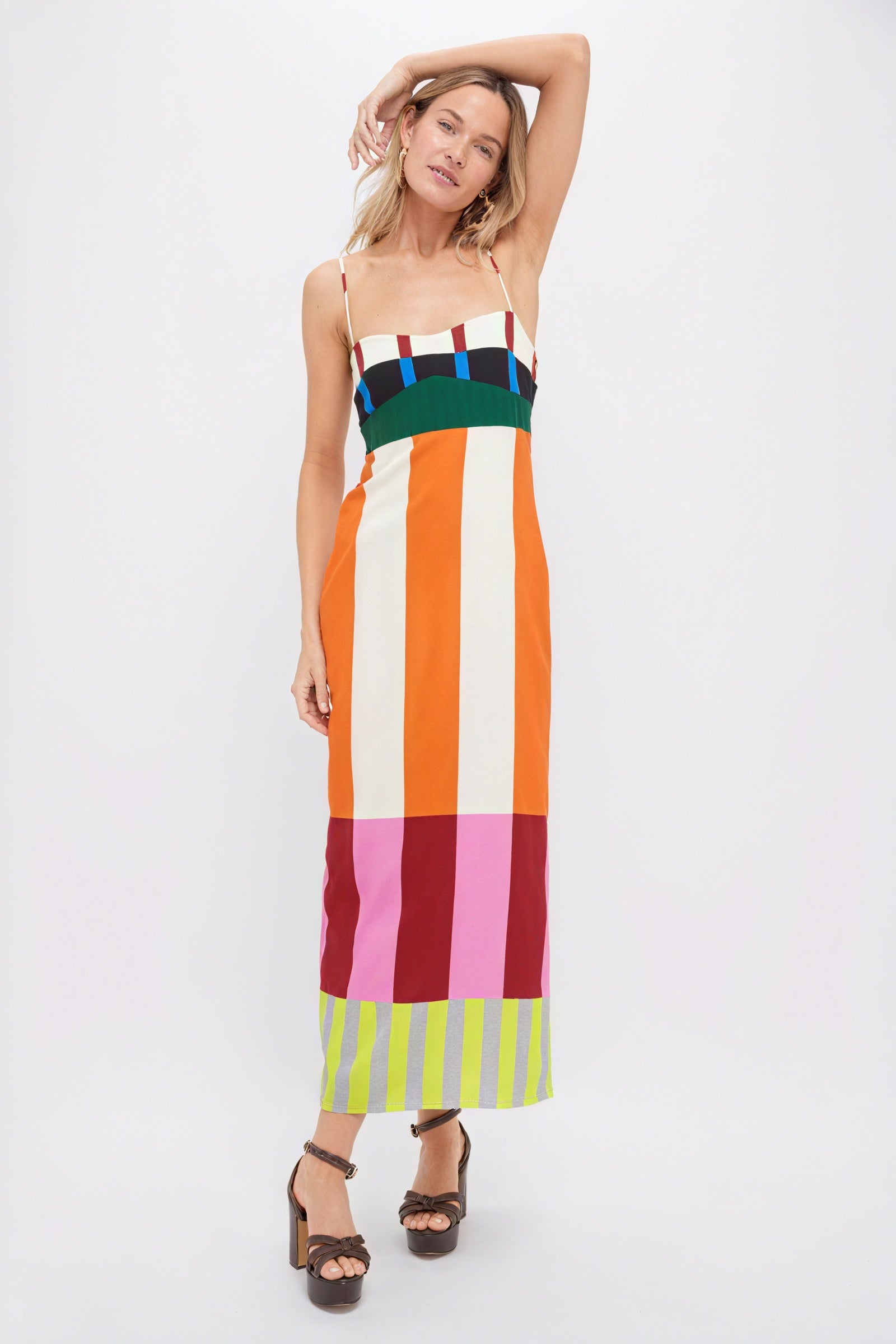 Vestido Maxi Rayas Vibrantes