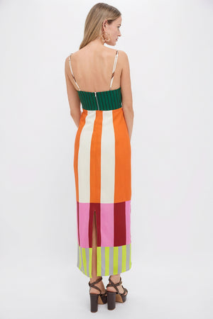 Vestido Maxi Rayas Vibrantes