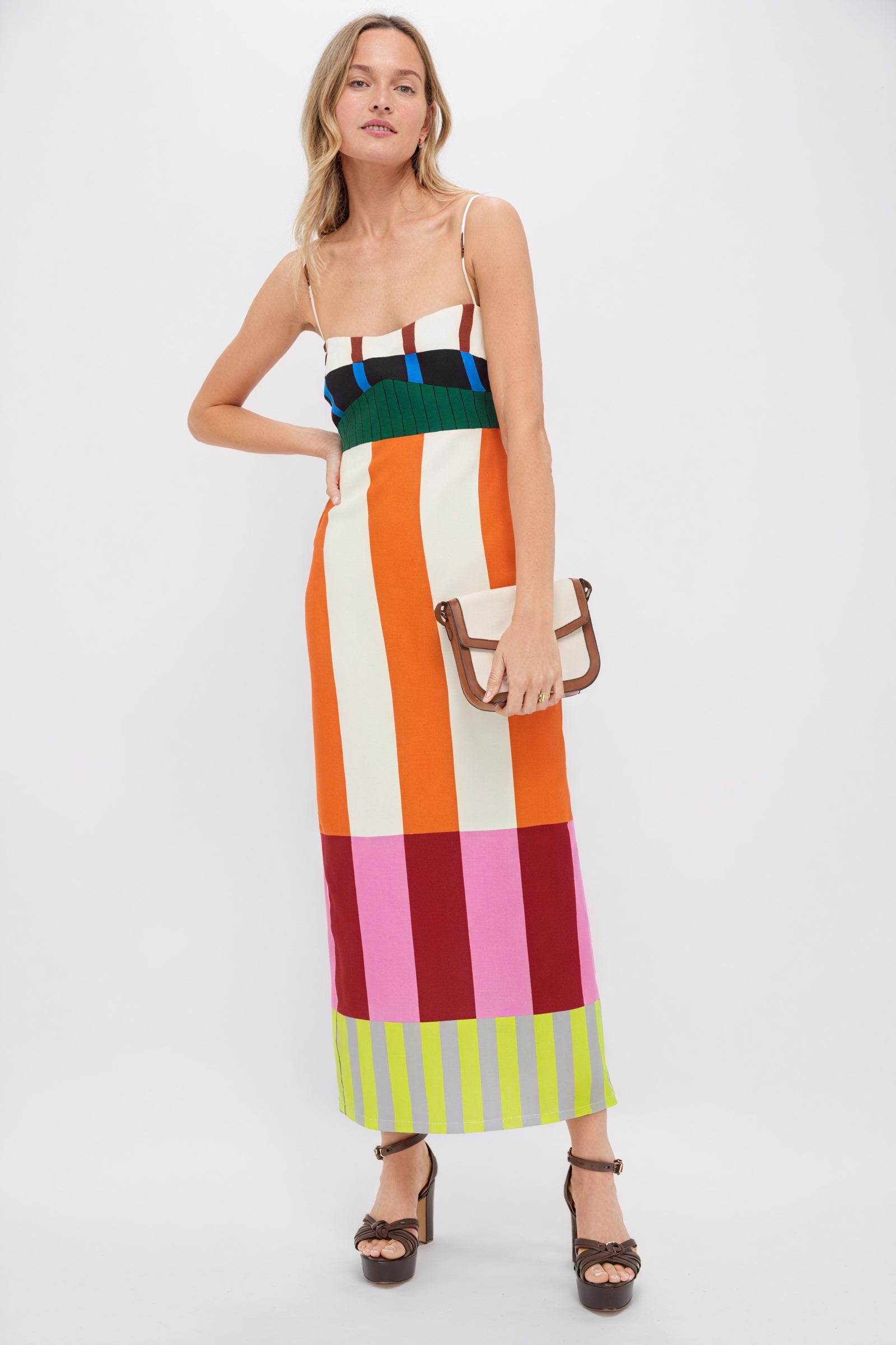Vestido Maxi Rayas Vibrantes