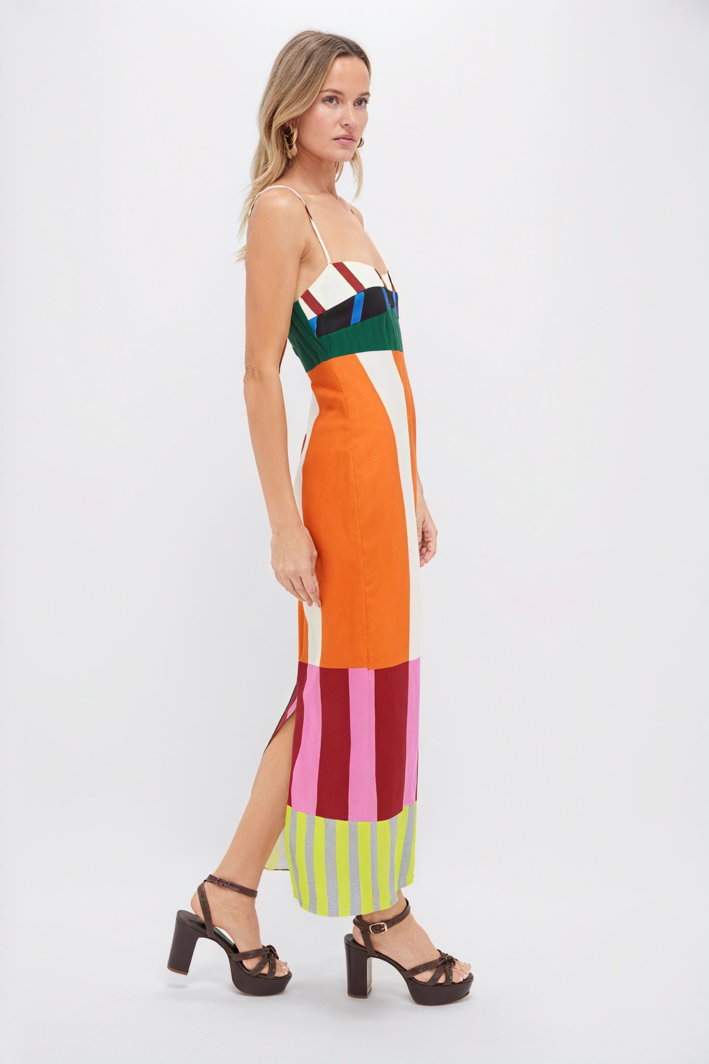 Vestido Maxi Rayas Vibrantes