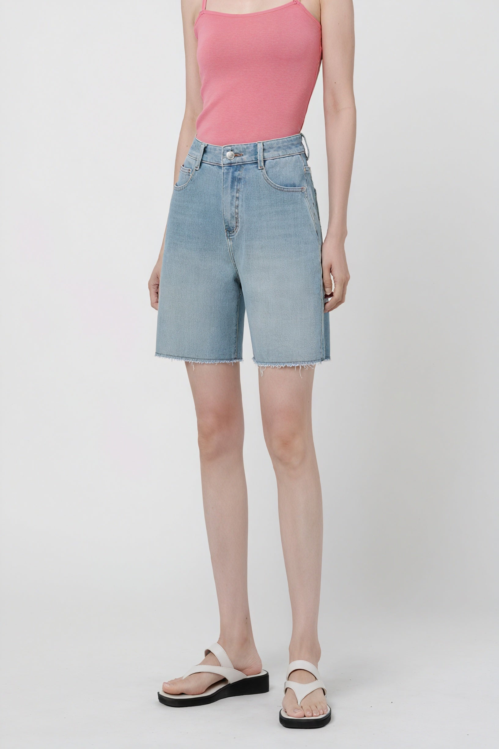 Shorts Denim Tiro Medio Relaxed