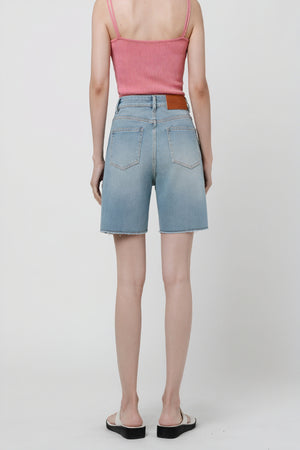 Shorts Denim Tiro Medio Relaxed