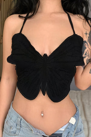Top Mariposa Texturizado con Tirantes
