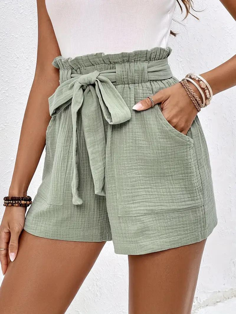Shorts de Cintura Alta con Cinturón