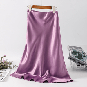 Falda Midi Elegante de Cintura Alta
