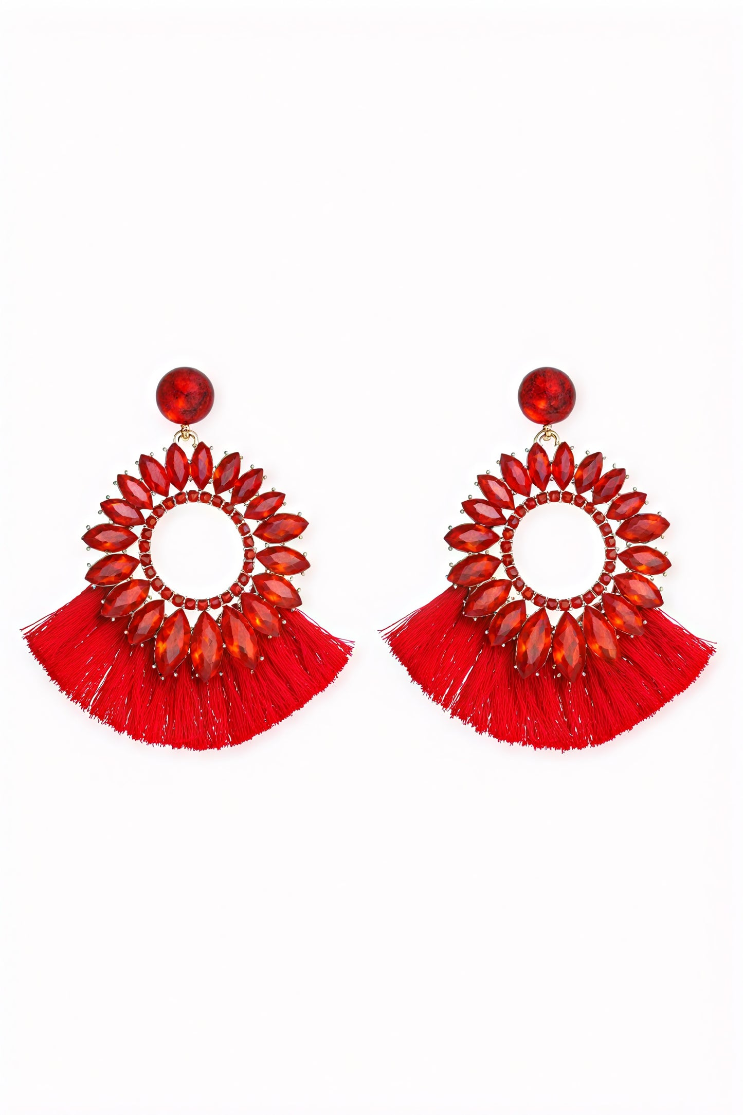 Pendientes Statement con Detalles Deslumbrantes