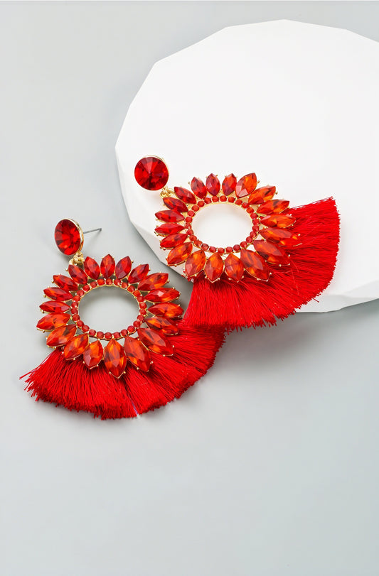 Pendientes Statement con Detalles Deslumbrantes