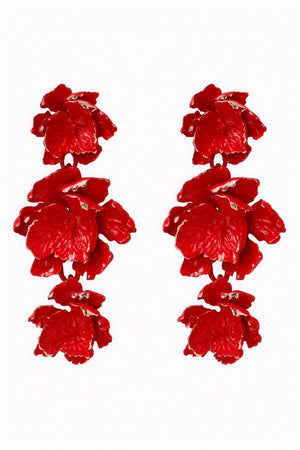 Elegantes Pendientes Florales Esculturales