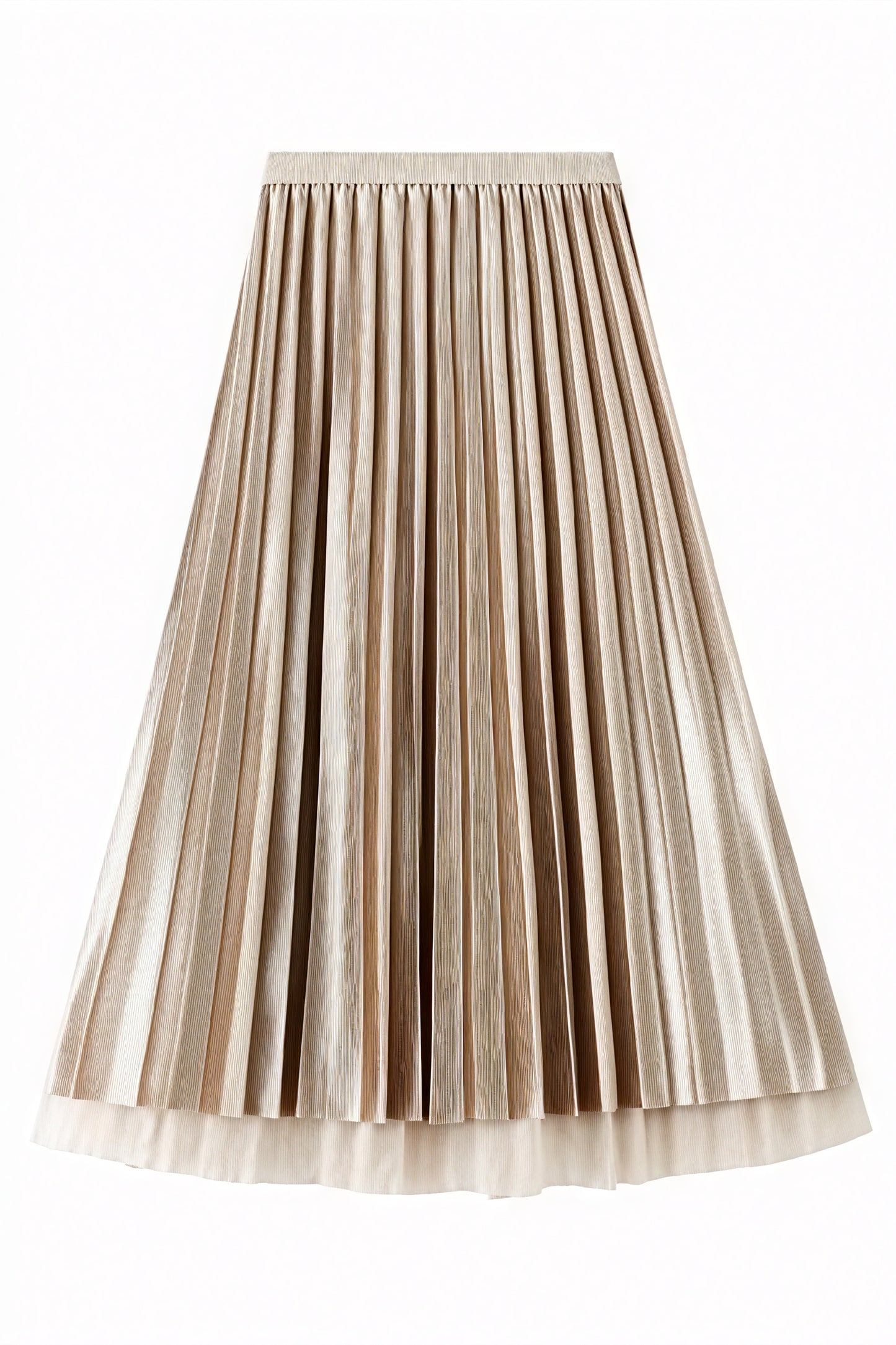 Falda Midi Plisada con Detalle de Tul