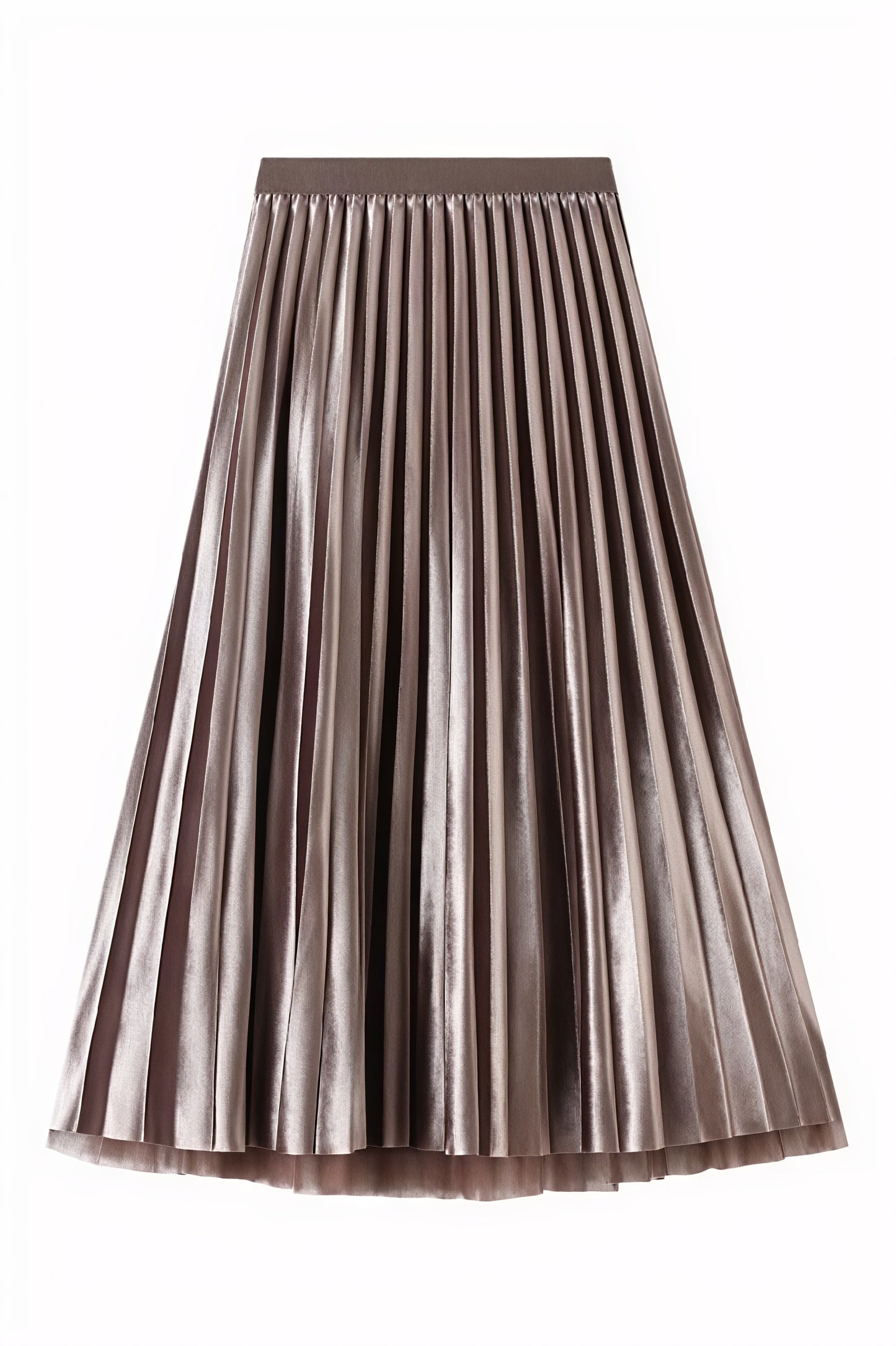 Falda Midi Plisada con Detalle de Tul