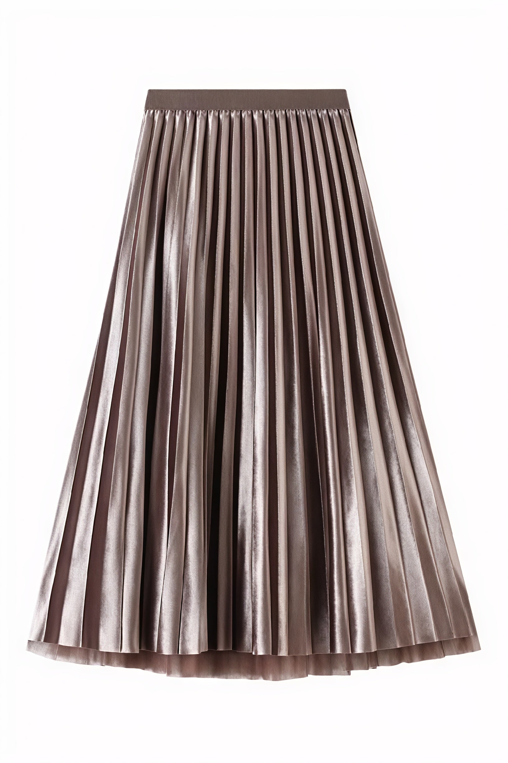 Falda Midi Plisada con Detalle de Tul