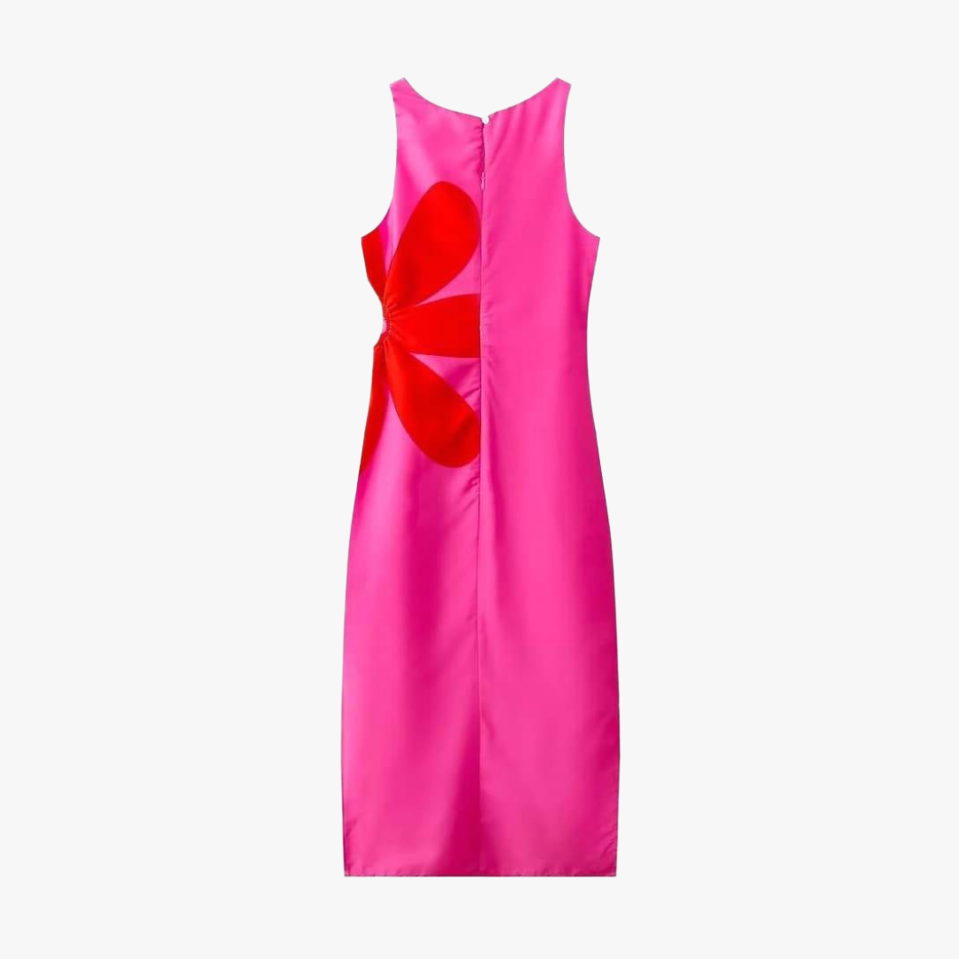 Vestido Midi Floral Chic