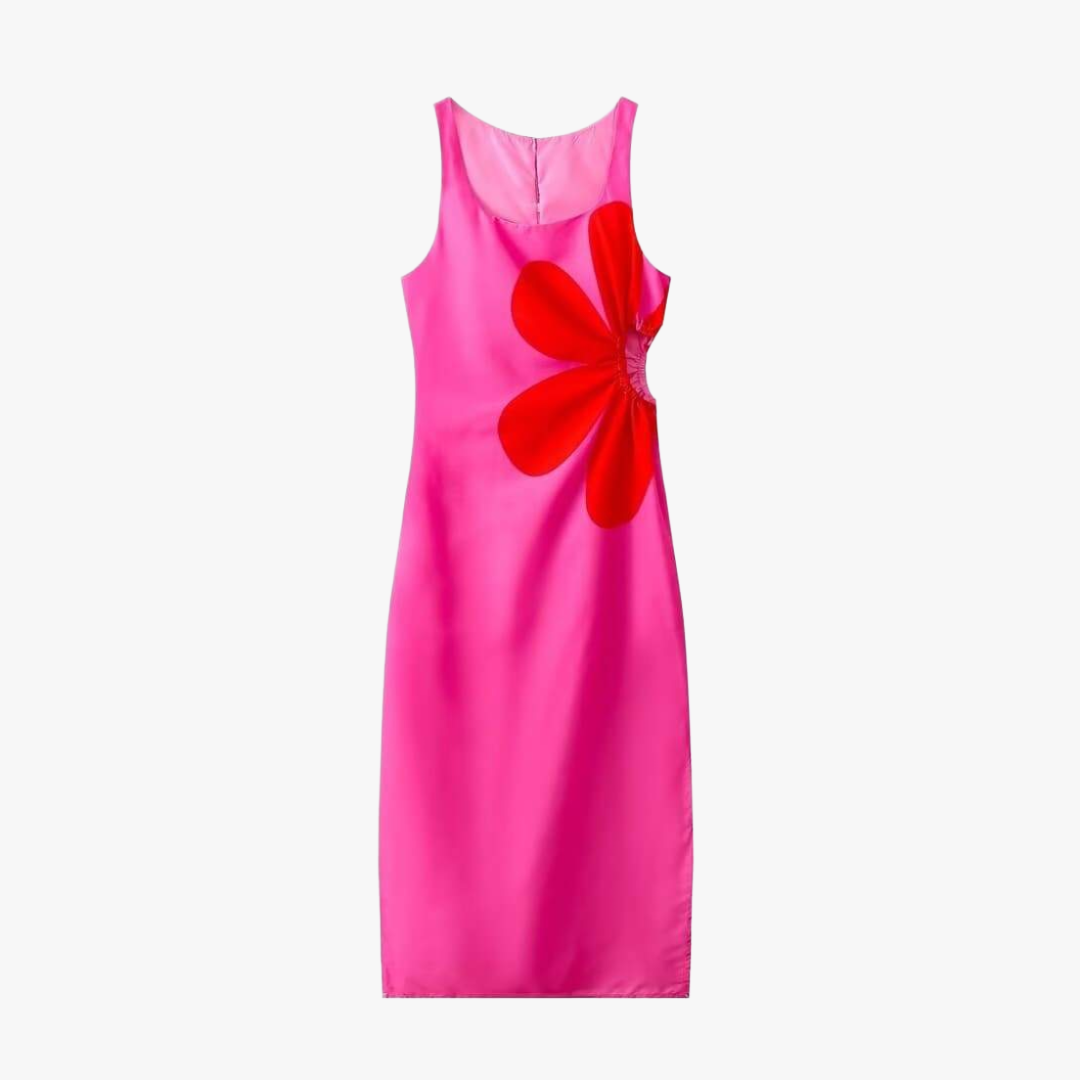 Vestido Midi Floral Chic