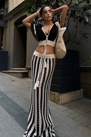 Top Crochet y Falda a Juego