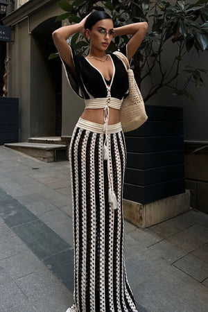 Top Crochet y Falda a Juego