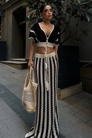 Top Crochet y Falda a Juego