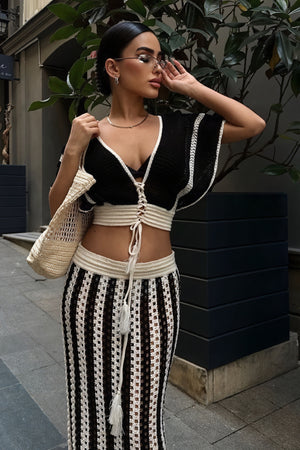 Top Crochet y Falda a Juego