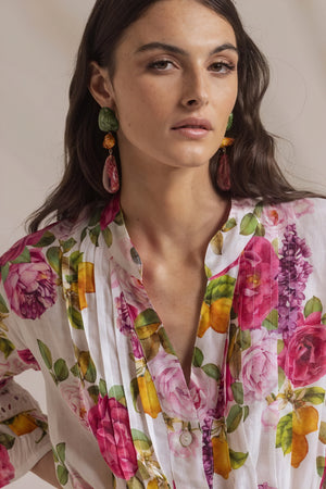 Vestido Floral Estilo Envolvente con Volantes