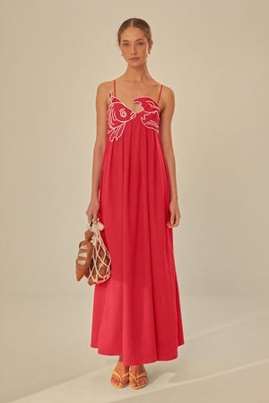 Vestido Largo con Detalle de Pez