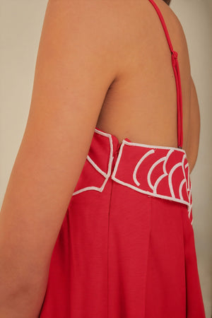 Vestido Largo con Detalle de Pez
