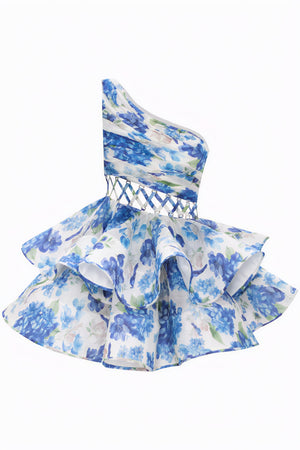Vestido Mini Floral con Volantes