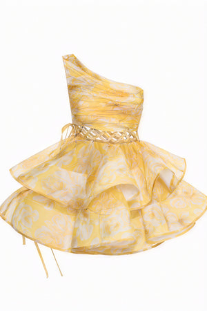 Vestido Mini Floral con Volantes