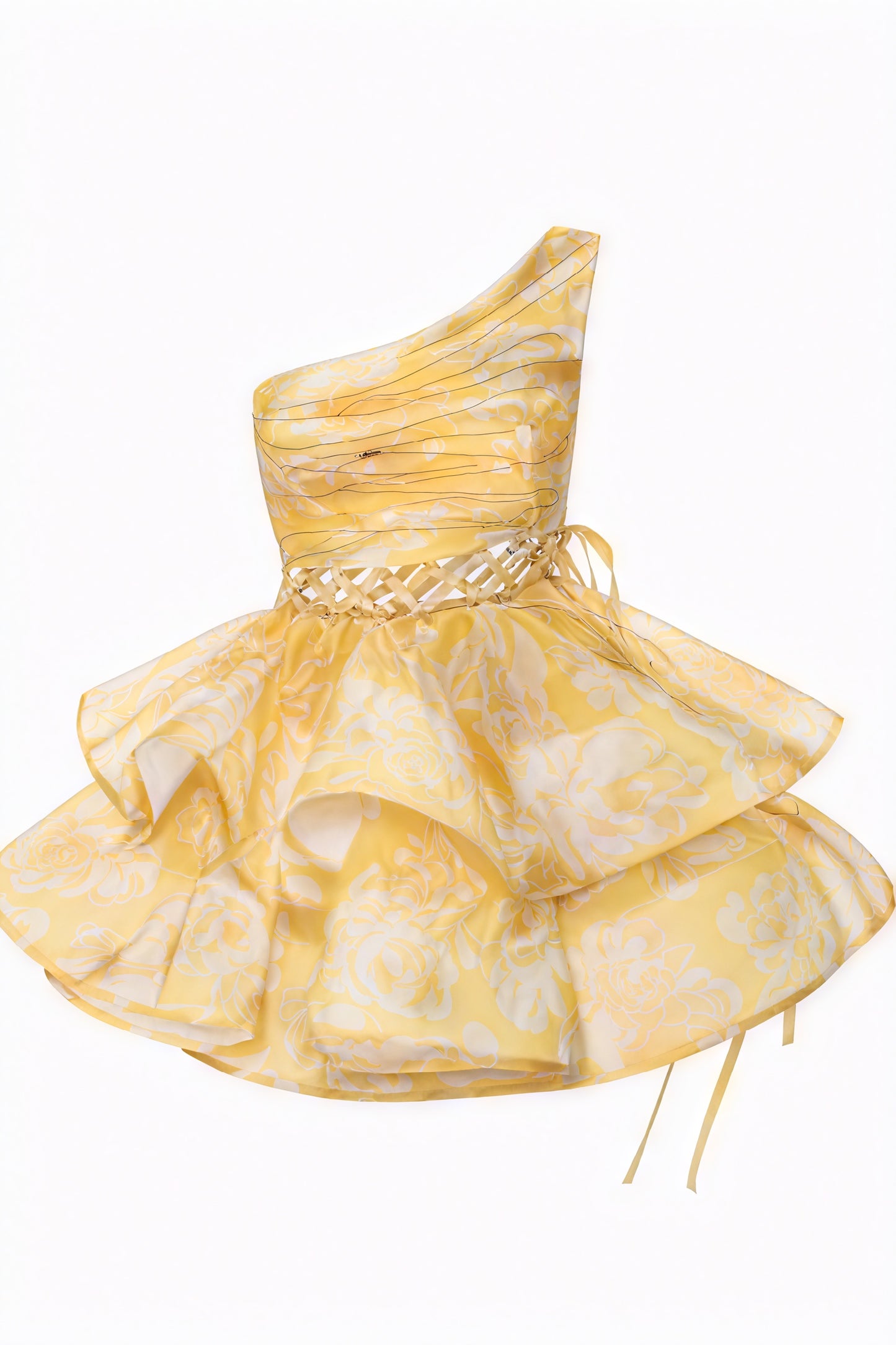 Vestido Mini Floral con Volantes