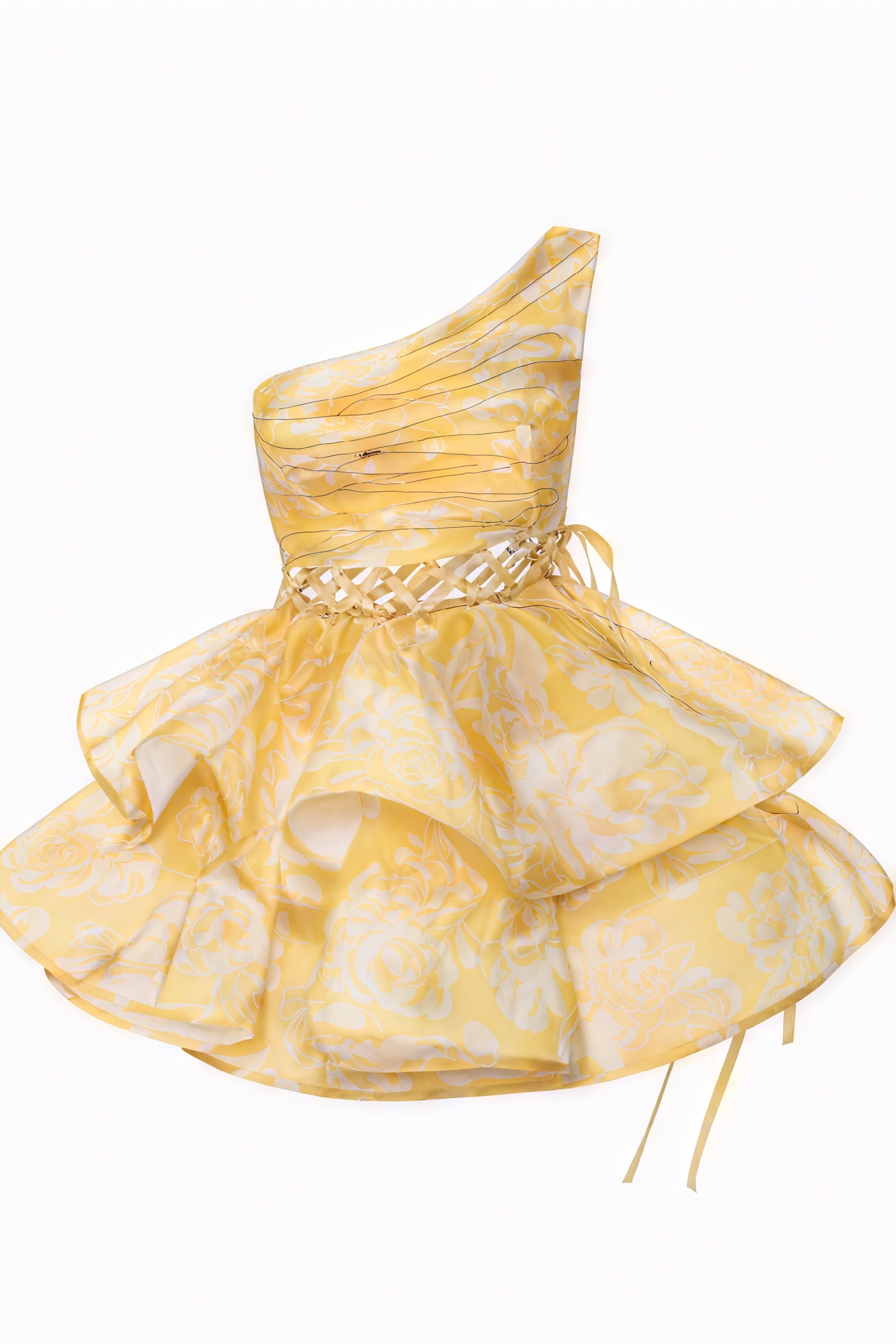Vestido Mini Floral con Volantes