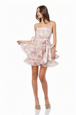 Vestido Floral Rústico con Volantes