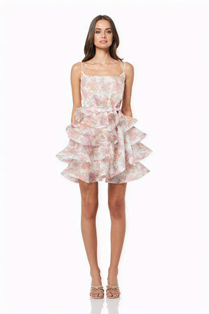 Vestido Floral Rústico con Volantes