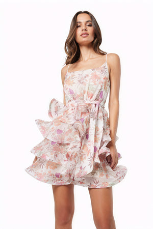 Vestido Floral Rústico con Volantes