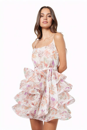 Vestido Floral Rústico con Volantes