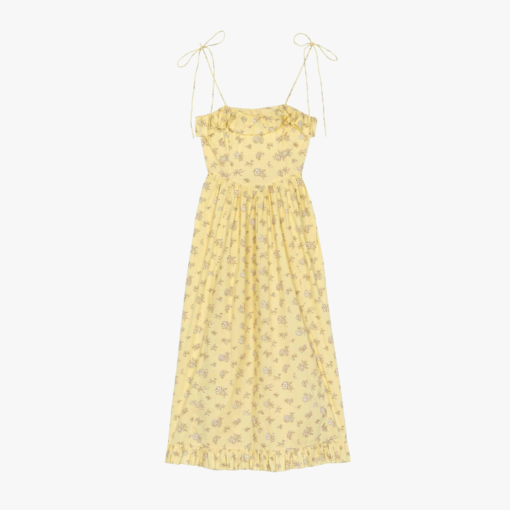 Vestido Midi Estampado Floral Romántico
