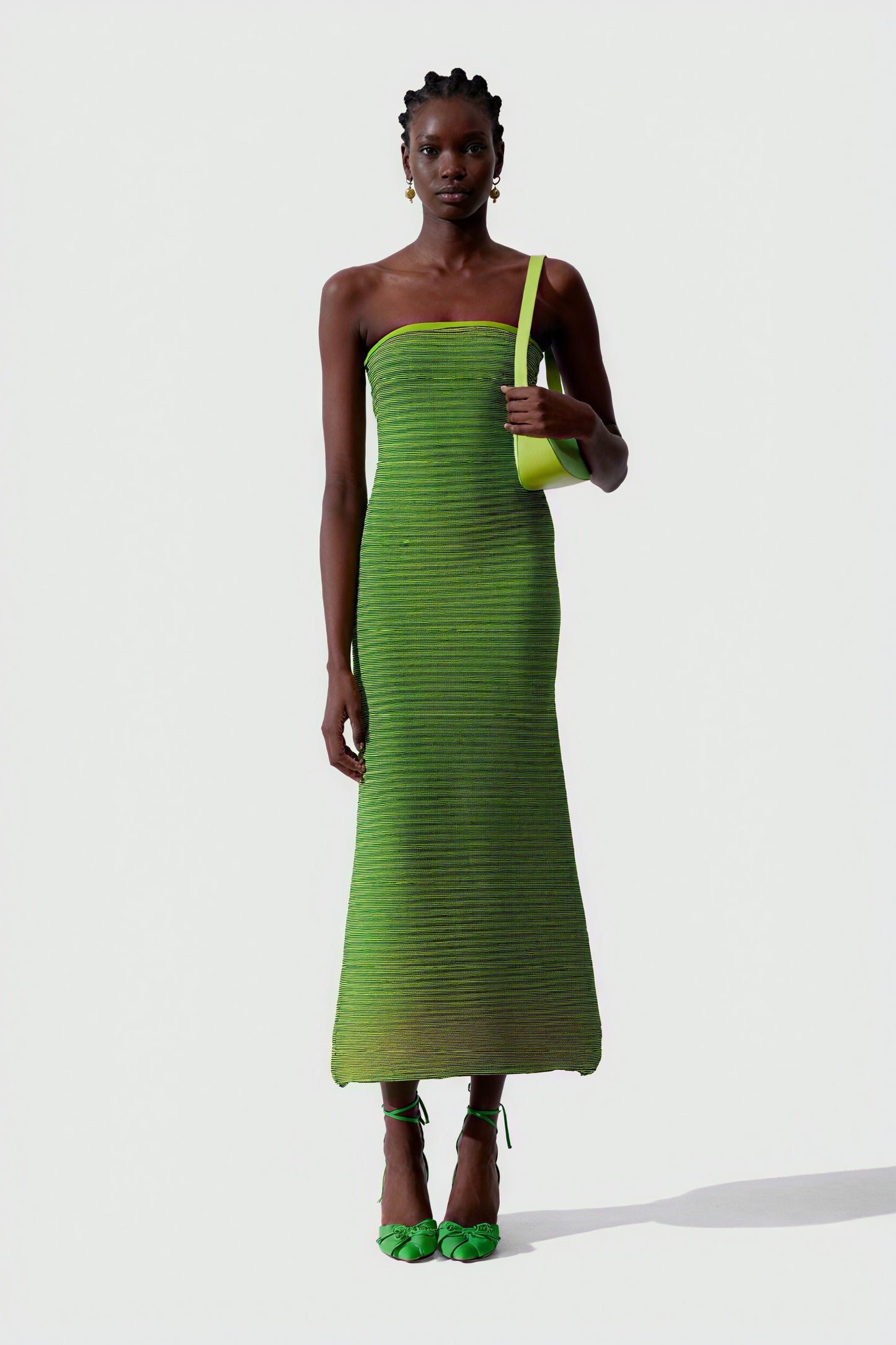 Vestido Midi Rayas Horizontales