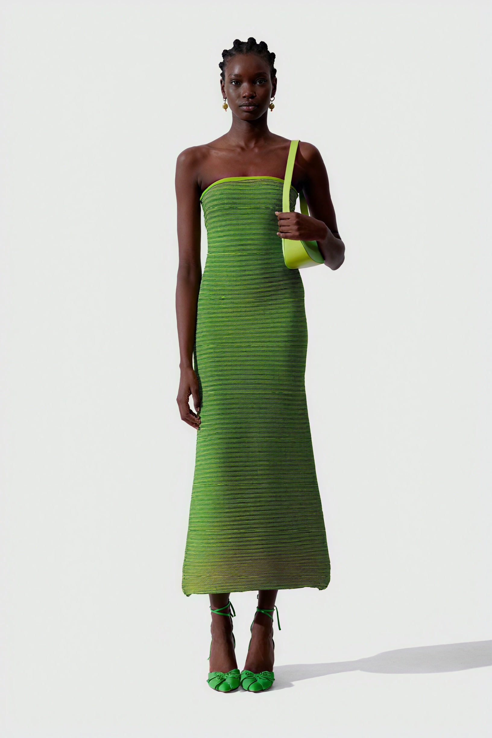 Vestido Midi Rayas Horizontales