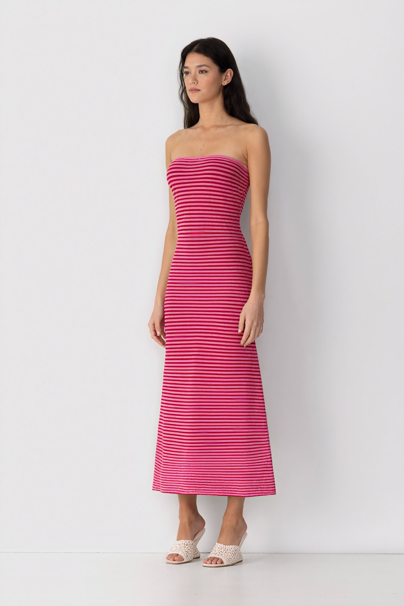 Vestido Midi Rayas Horizontales