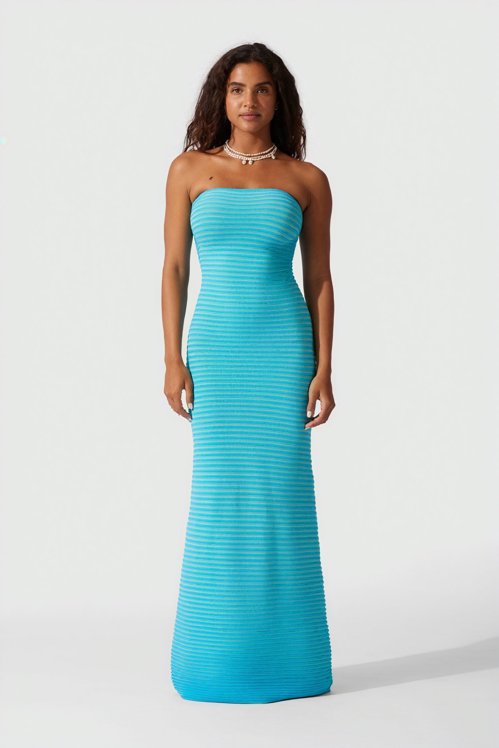 Vestido Midi Rayas Horizontales