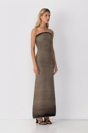 Vestido Midi Rayas Horizontales