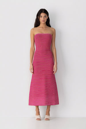 Vestido Midi Rayas Horizontales