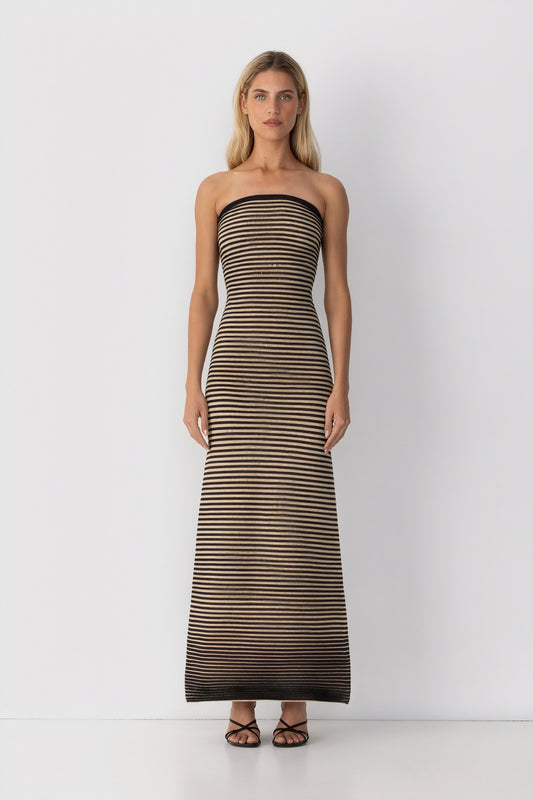 Vestido Midi Rayas Horizontales
