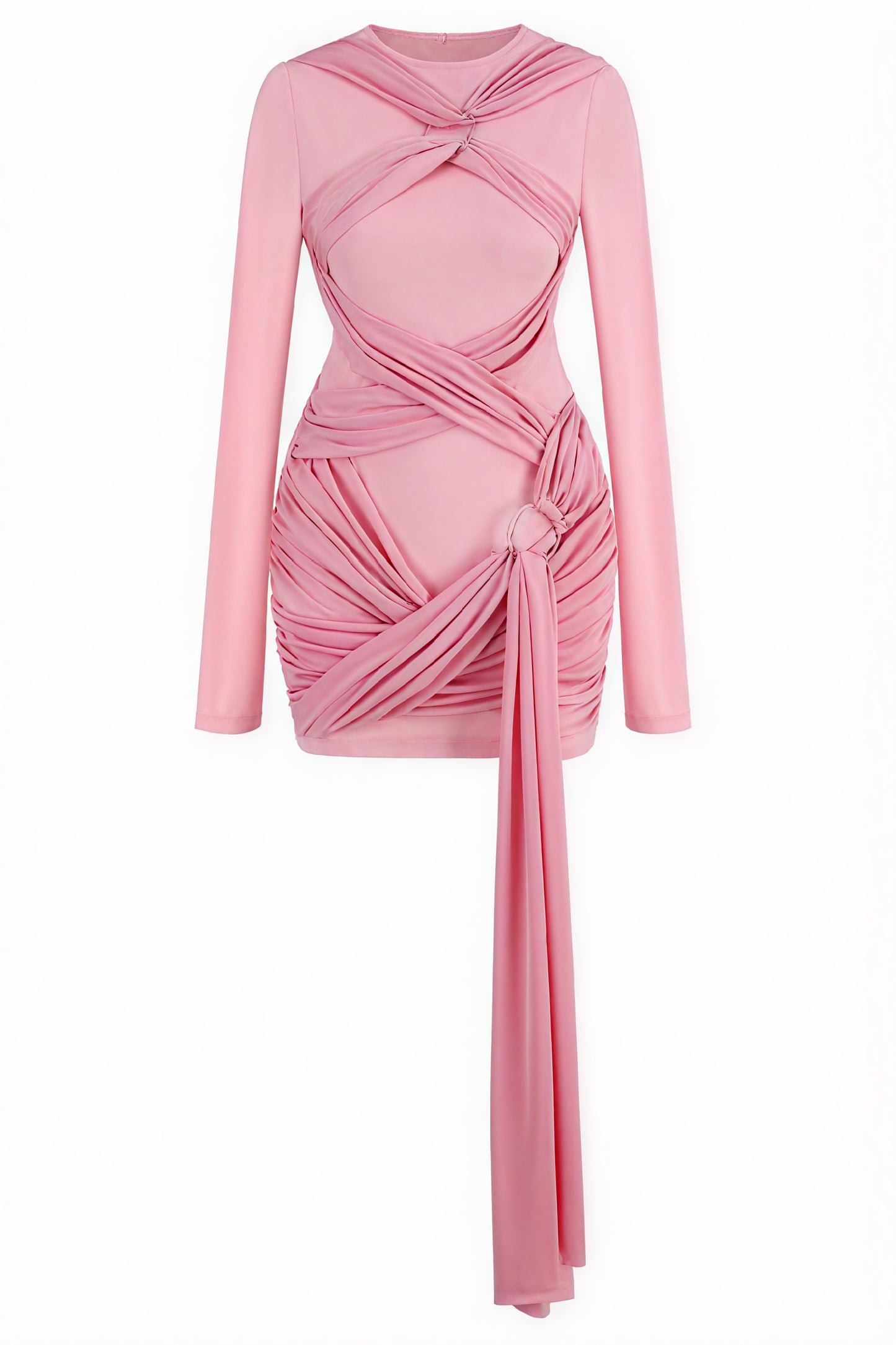 Vestido Mini Asimétrico con Detalle de Aro