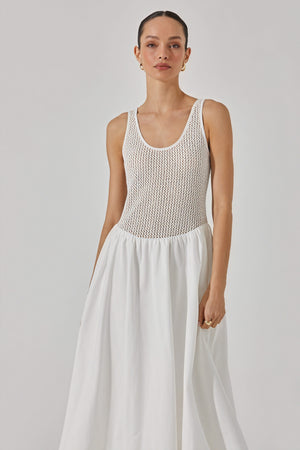 Vestido Midi Texturizado Sin Mangas