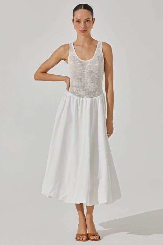Vestido Midi Texturizado Sin Mangas