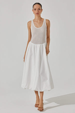 Vestido Midi Texturizado Sin Mangas
