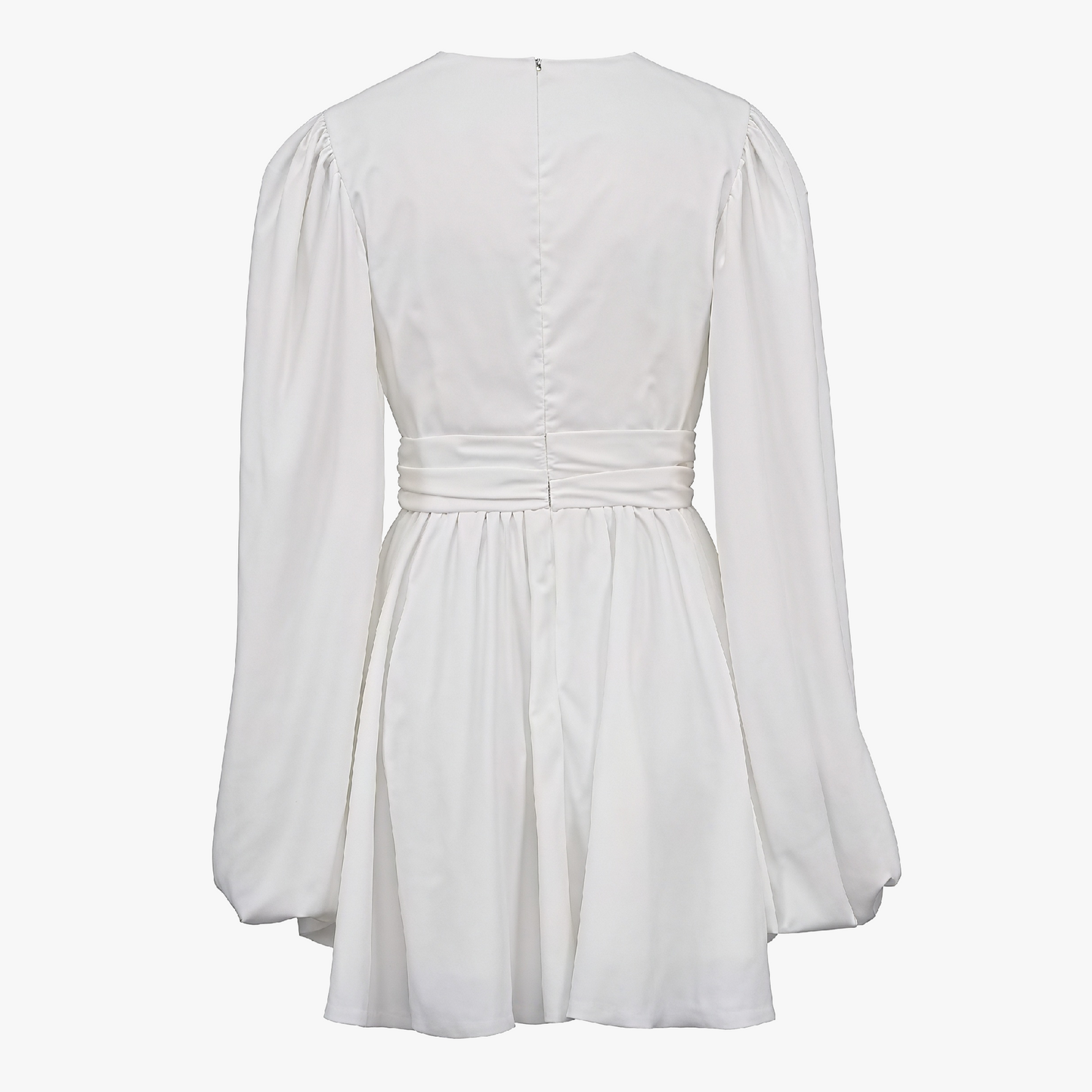 Vestido Fluido con Mangas Abullonadas