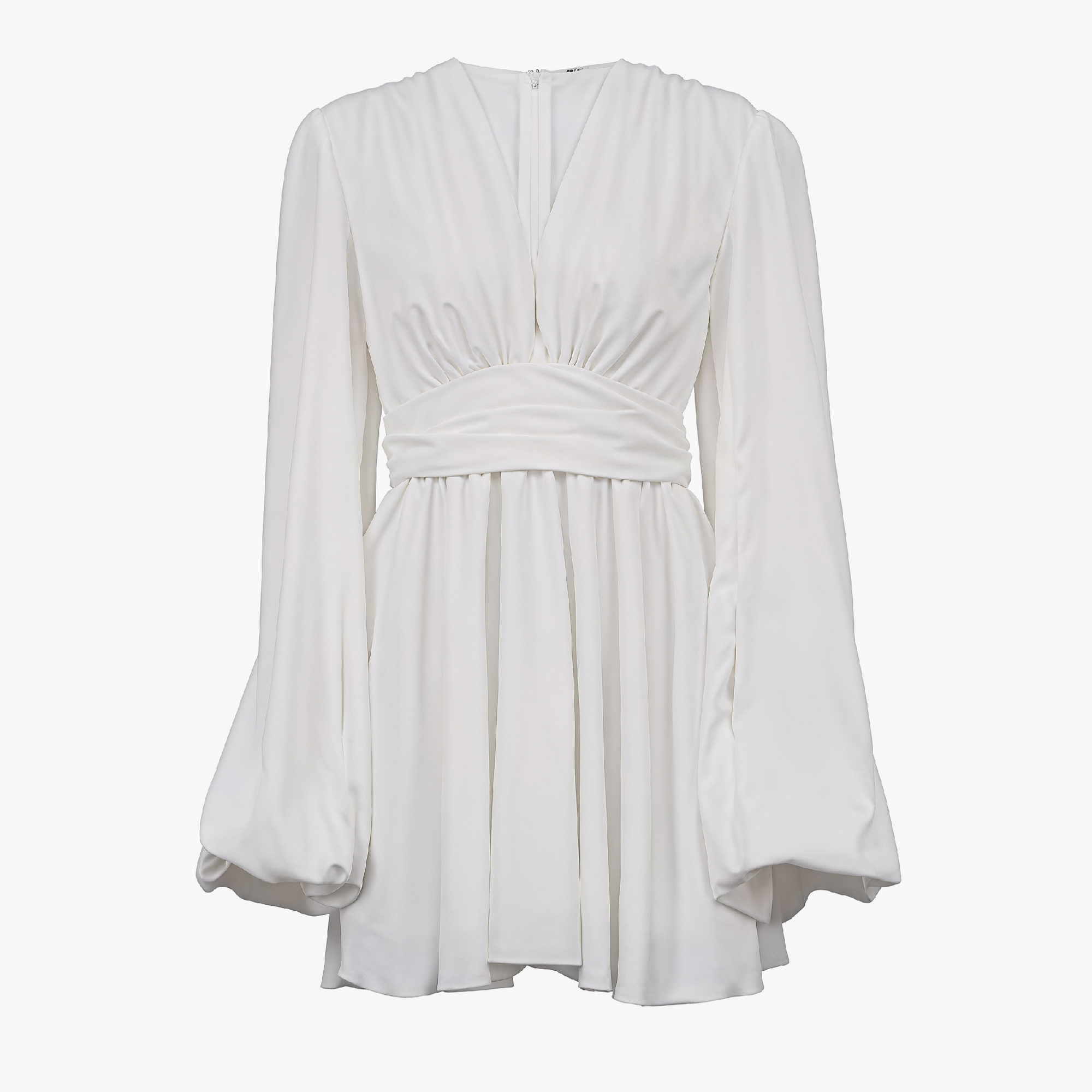 Vestido Fluido con Mangas Abullonadas